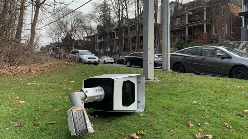 More speed cameras cut down, vandalized in Toronto