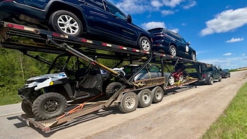 Police, MTO pull oversized car carrier off Hwy. 17 over alleged safety violations