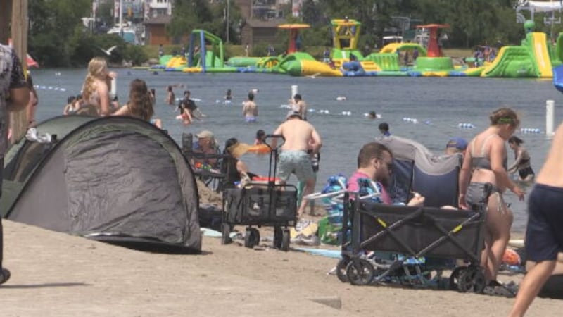 Over 130 tents set up on Barrie beaches over weekend despite bylaw ban