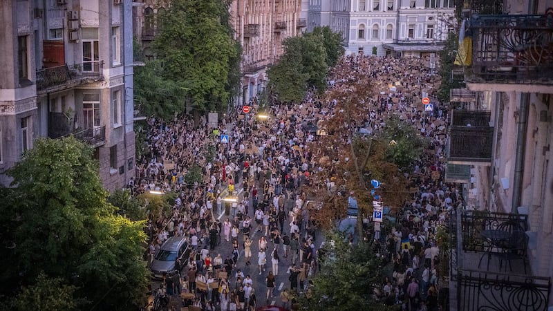 Ukraine’s Zelenskyy promises safeguards after street protests over a new anti-corruption law