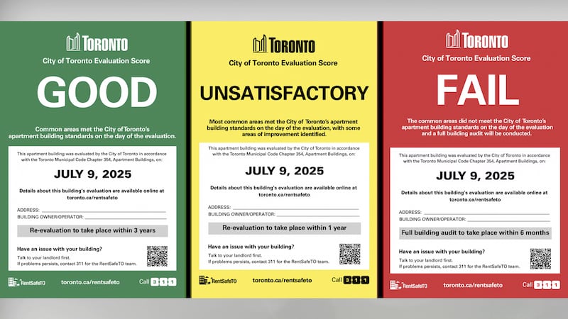 Toronto City Council votes to establish colour-coded ratings for apartment buildings