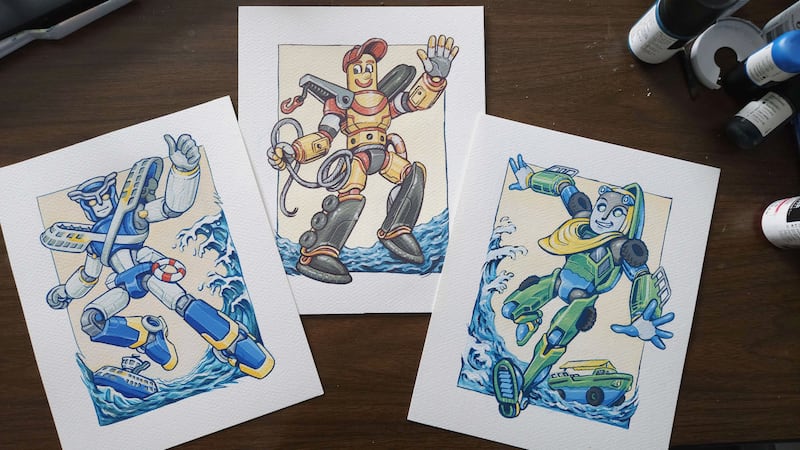 Artist transforms iconic Halifax vessels into giant robots